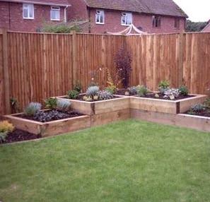 Kwila decking garden beds