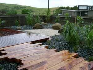 Kwila decking path